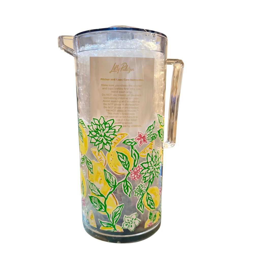 Lilly Pulitzer Pitcher & Tumbler Set Lemonade set Floral New